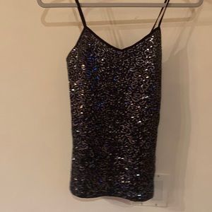 Express extra small sequin tank top